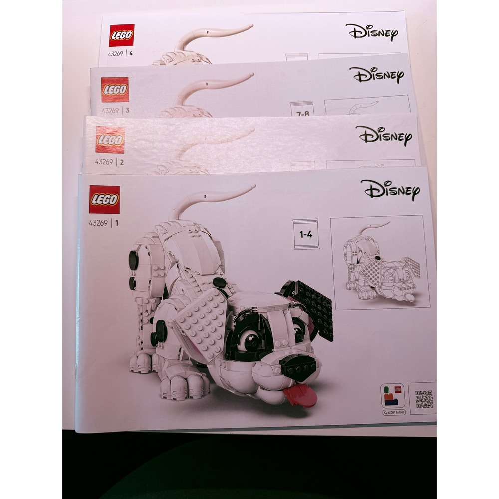 LEGO Disney 101 Dalmatians 43269 Instruction Manuals Booklets 1-4 Complete Set